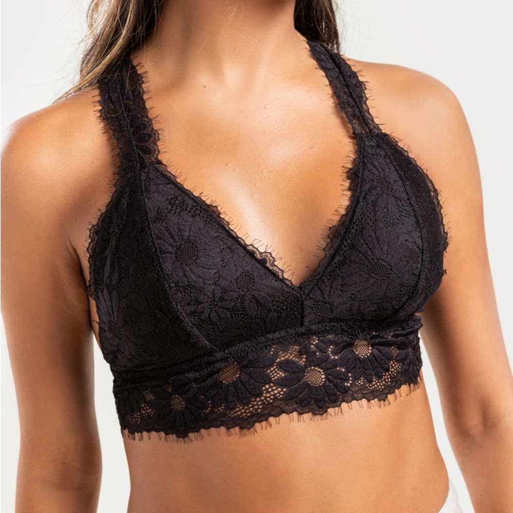 Francesca's Daisy Racerback Lace Bralette